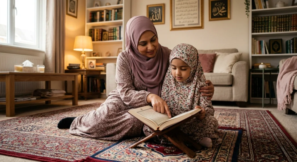 learning Quran online for kids with parent guidance at home Quran study together